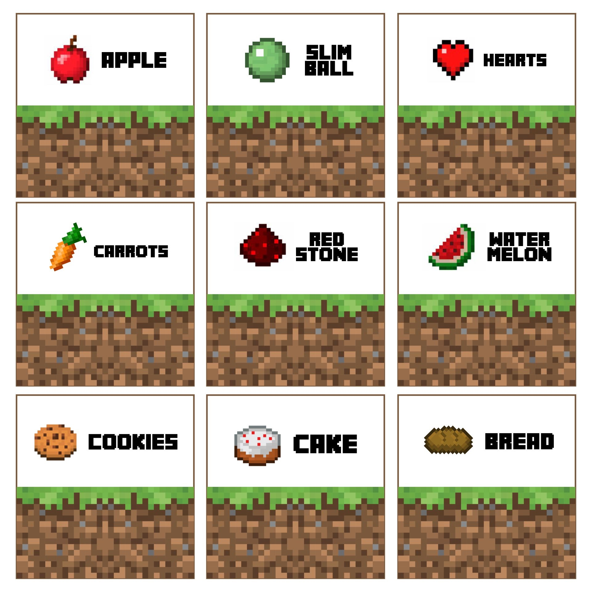 Free Printable Food Tent Cards Templates