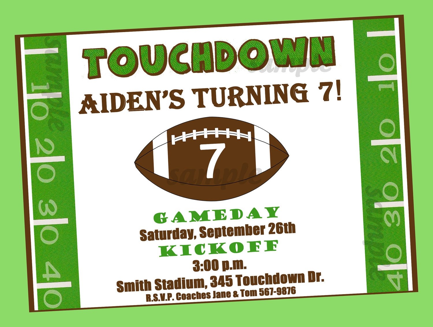 Free Printable Football Birthday Invitations Drevio Free And 