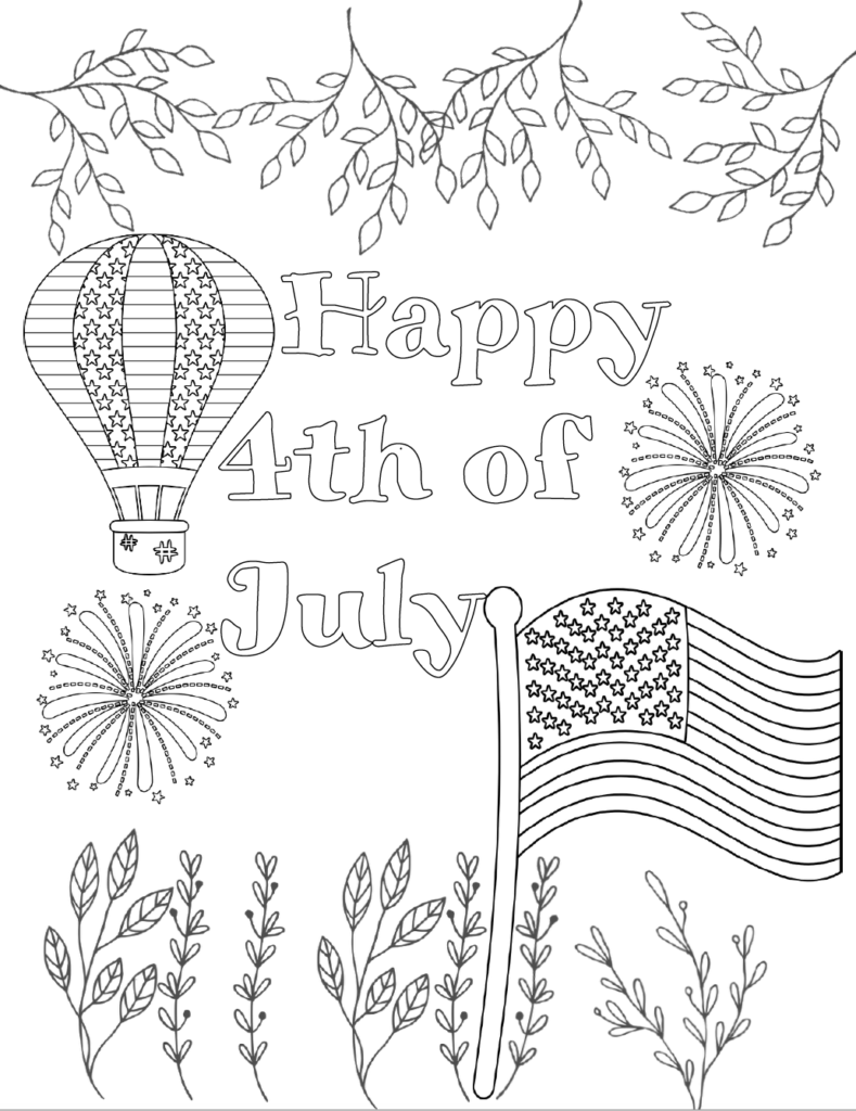 free printable fourth of july coloring pages