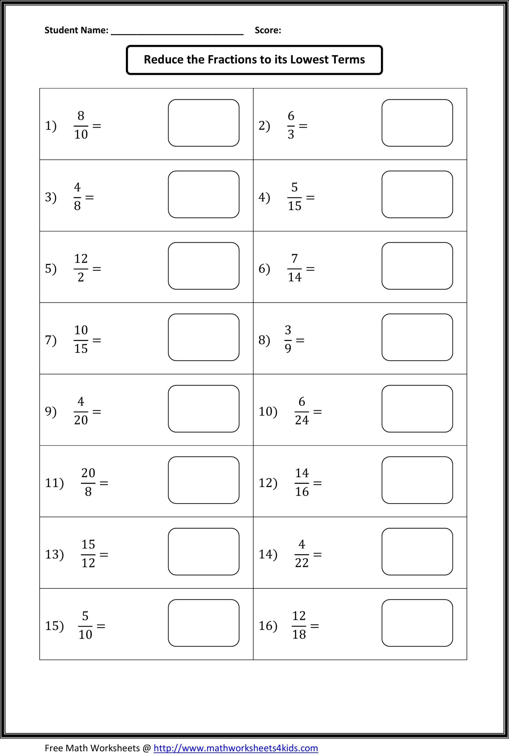 grade 5 worksheets