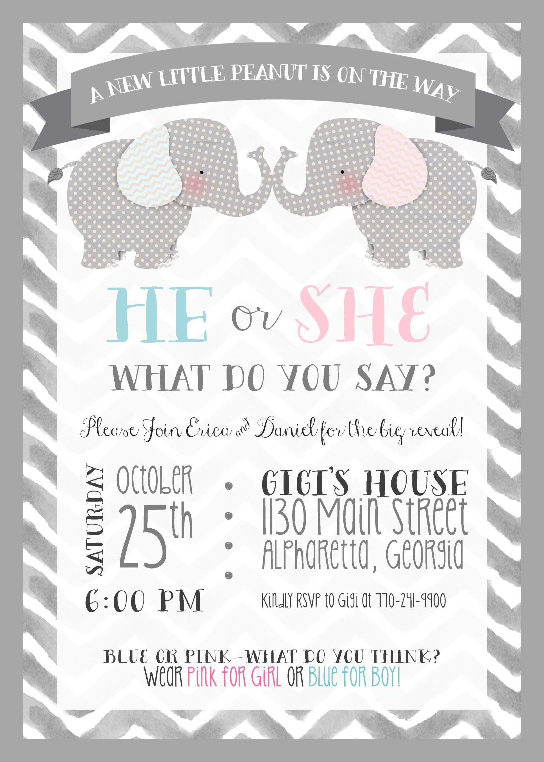 gender reveal invitations templates free