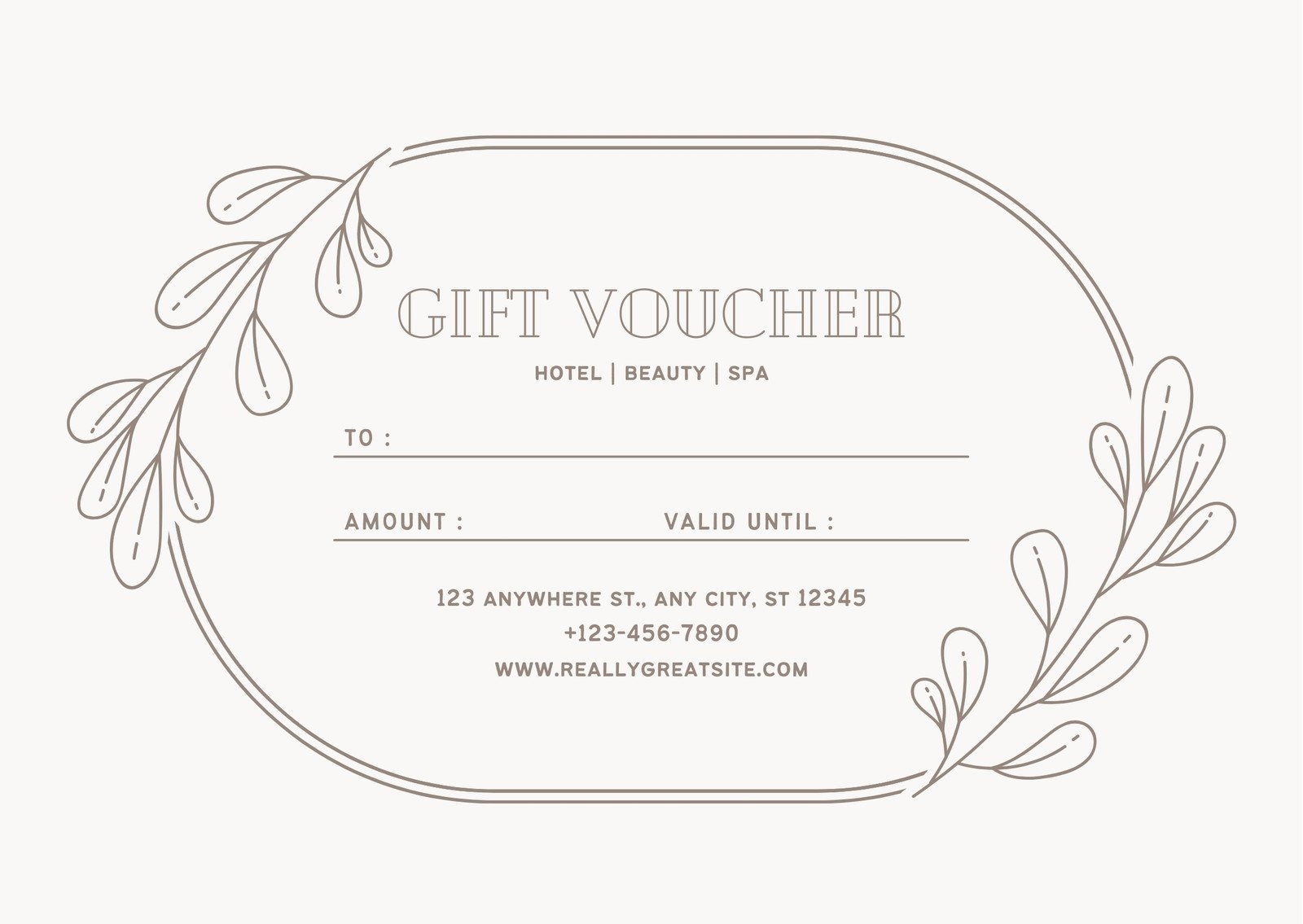 massage gift card printable