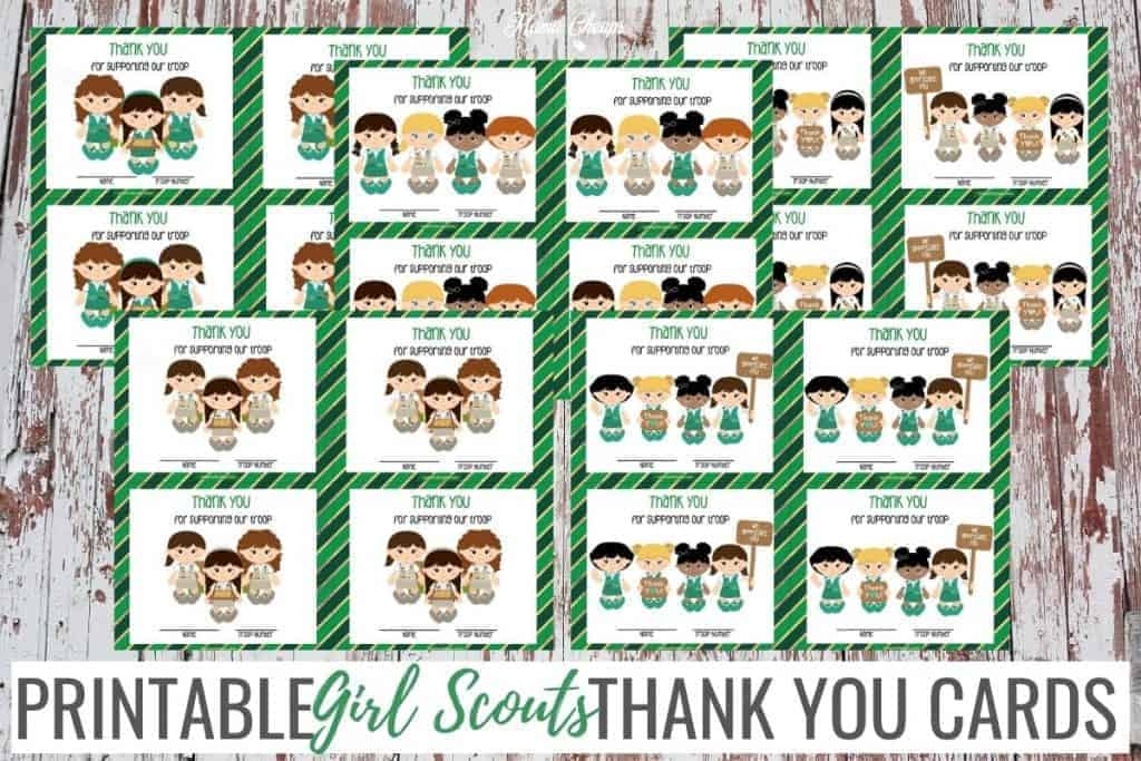 Free Printable Girl Scout Cookie Thank You Cards Pangase