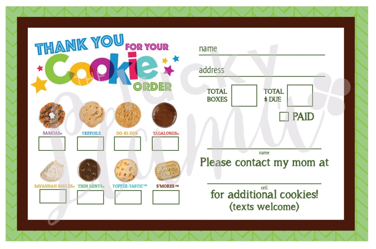 girl scout cookie thank you cards free printable