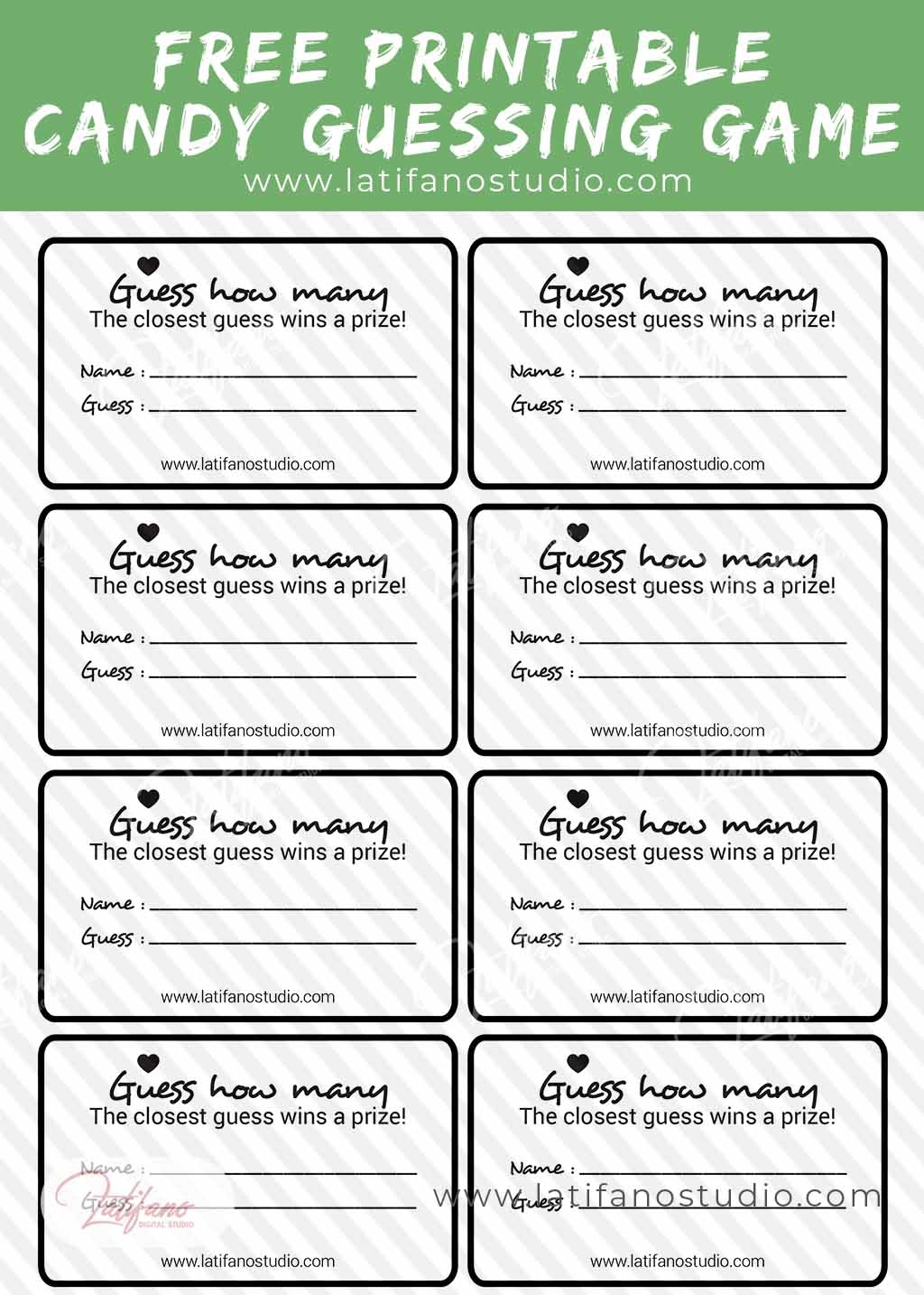 free printable guess how many sweets in the jar template