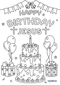 Free Printable Happy Birthday Jesus Coloring Pages