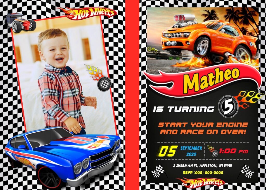 Free Printable Hot Wheels Invitation Template Hot Wheels Birthday My