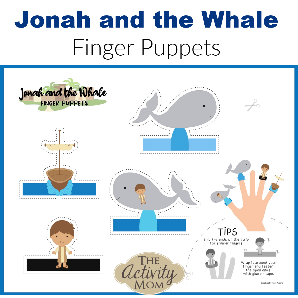 printable whale craft template