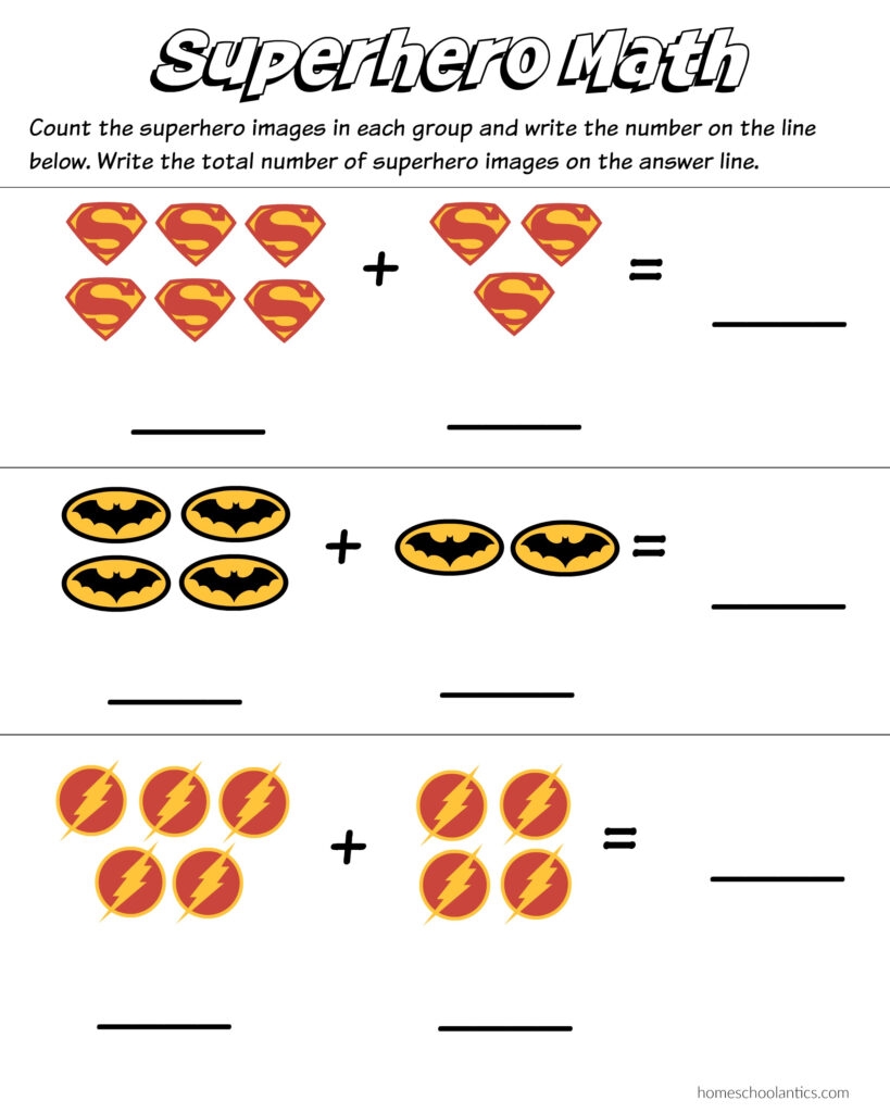 free printable kindergarten math worksheets