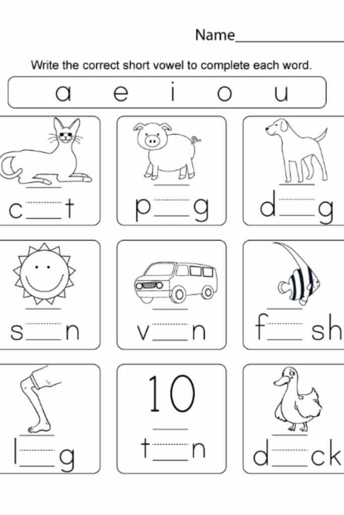 Free Printable Kindergarten Worksheets 2 Phonics Kindergarten Free