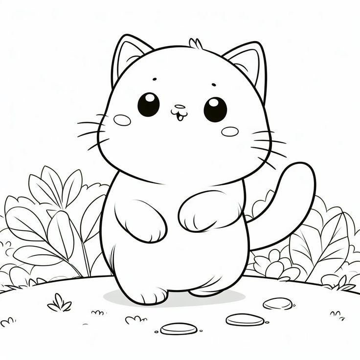 free printable kitty coloring pages