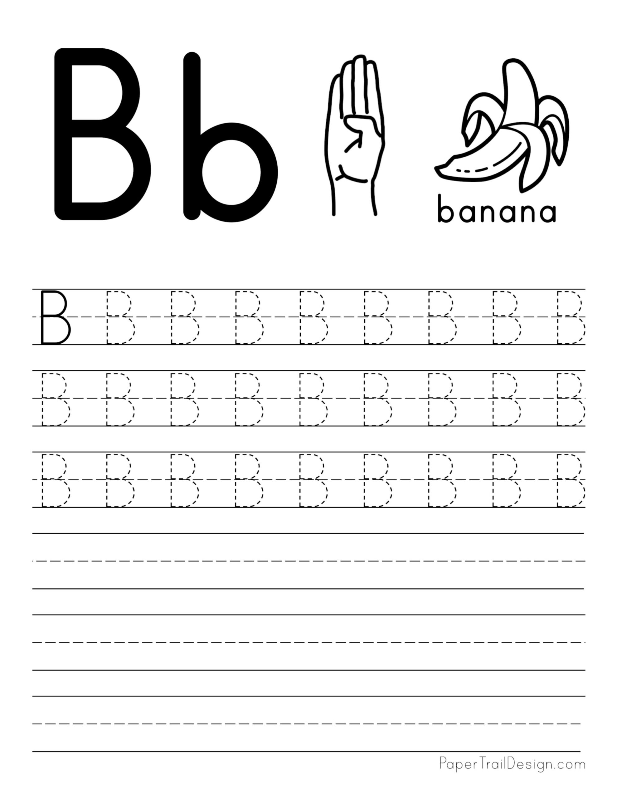 Free Printable Letter B Tracing Worksheets Letter Tracing Worksheets