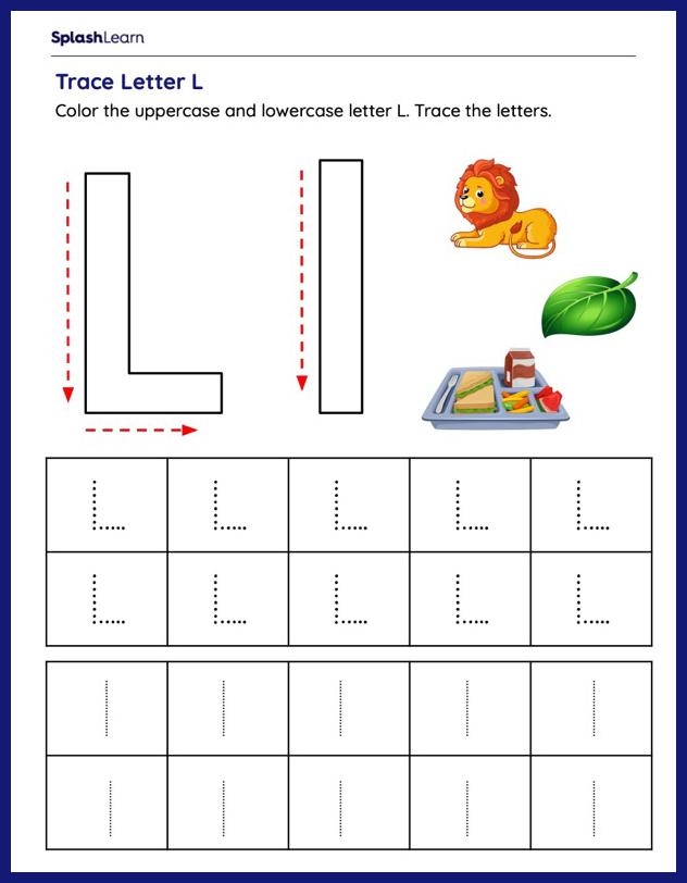 Free Printable Letter L Tracing Worksheets Infoupdate