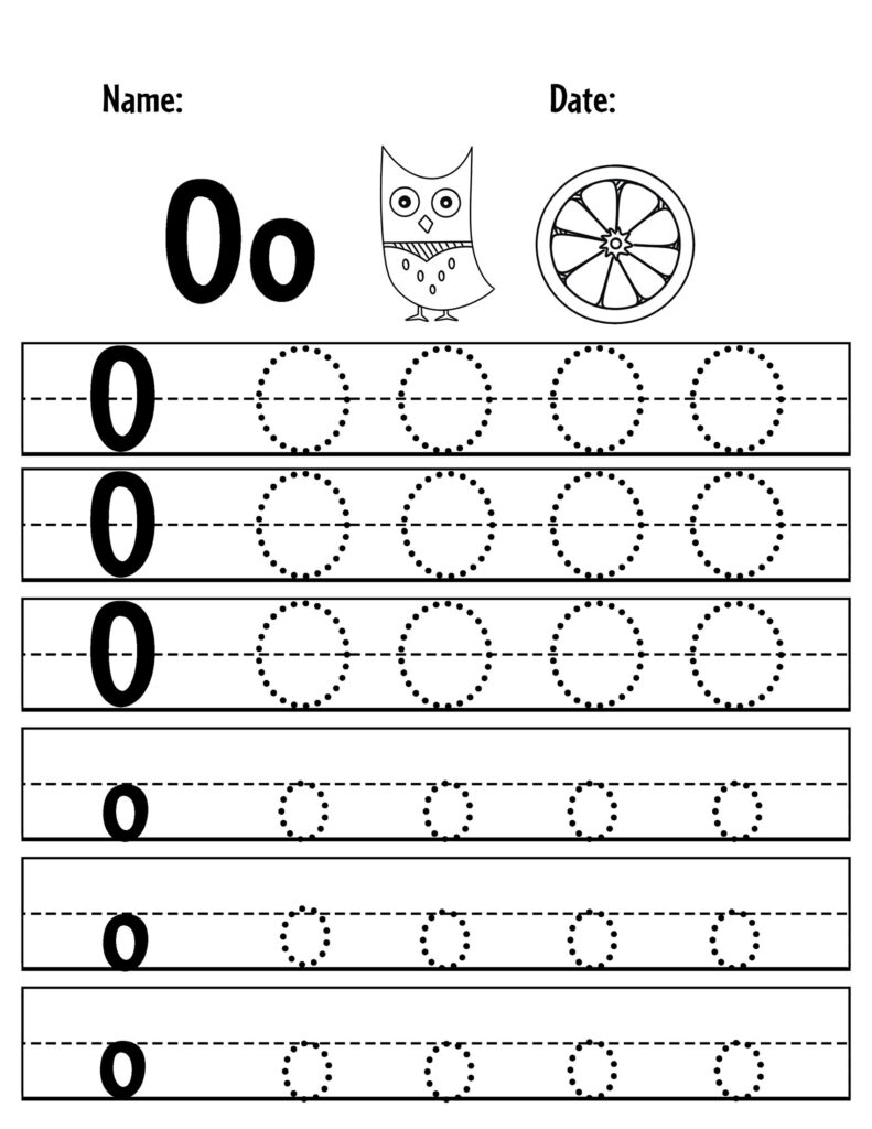 Free Printable Letter O Tracing Worksheets Infoupdate