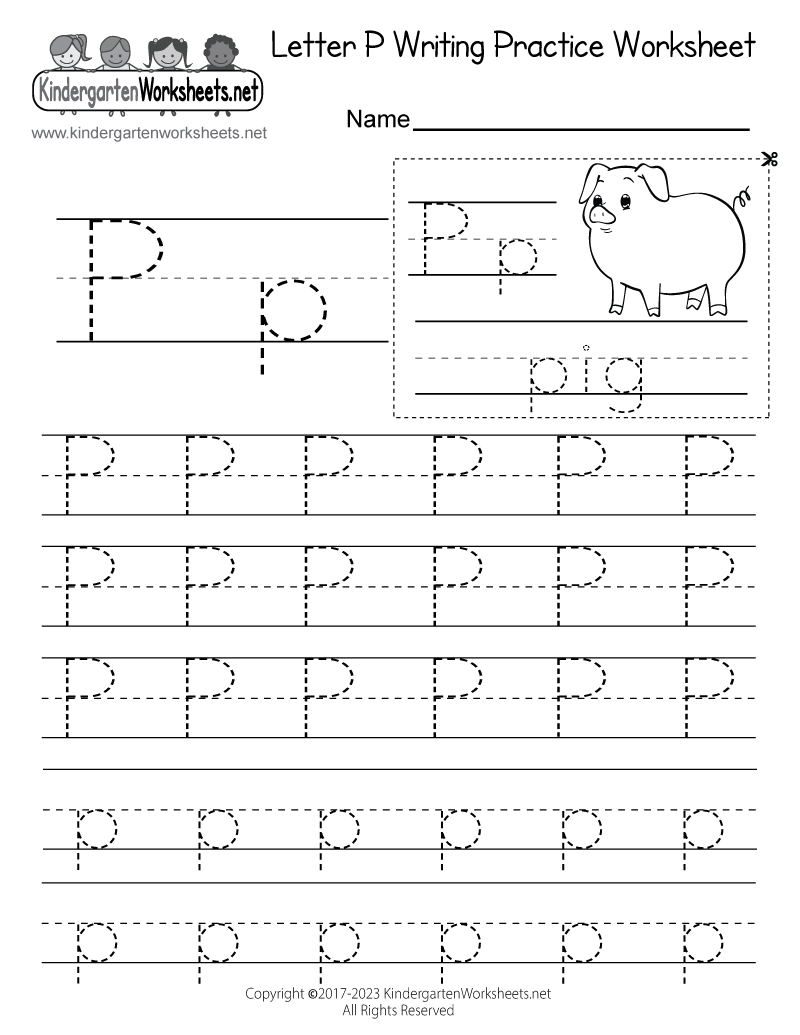 worksheets for the letter p