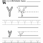 Free Printable Letter Y Alphabet Learning Worksheet For Preschool