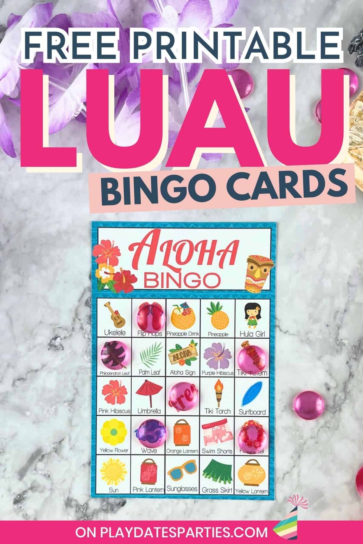 luau bingo cards printable