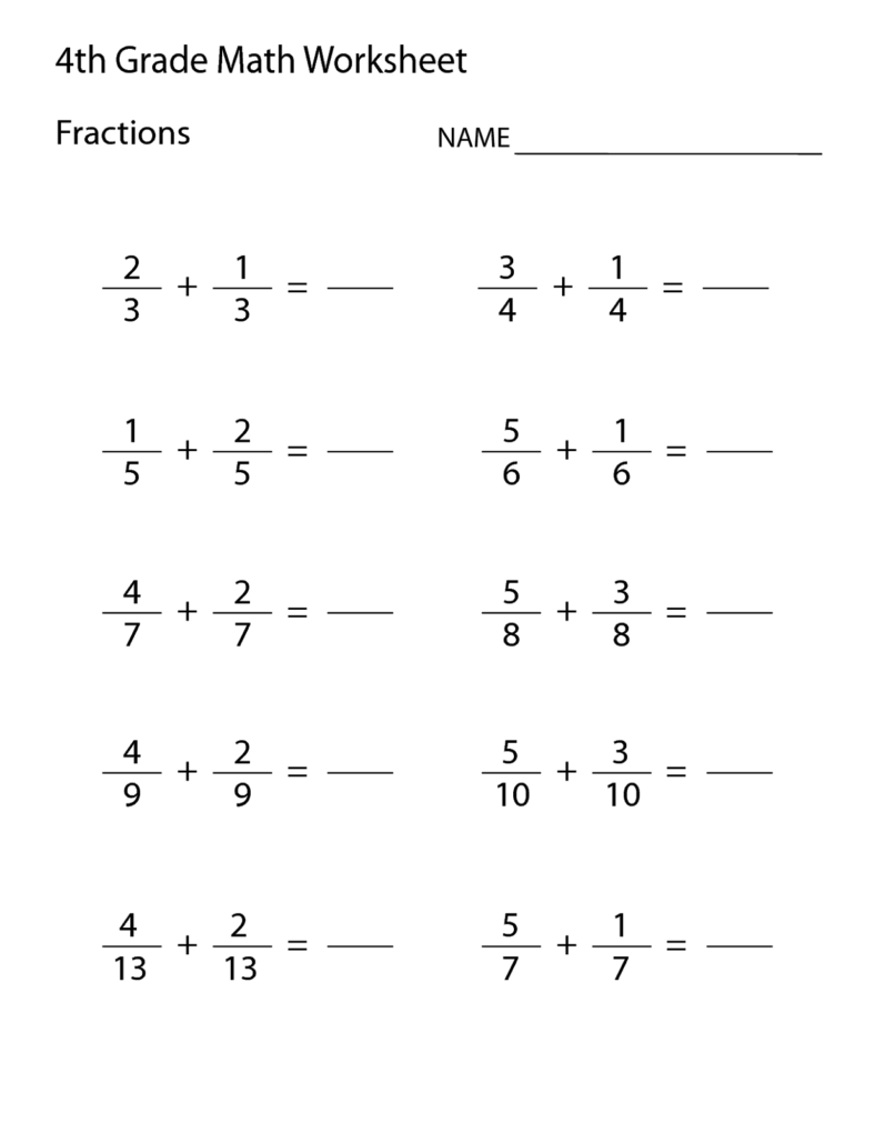math free worksheets