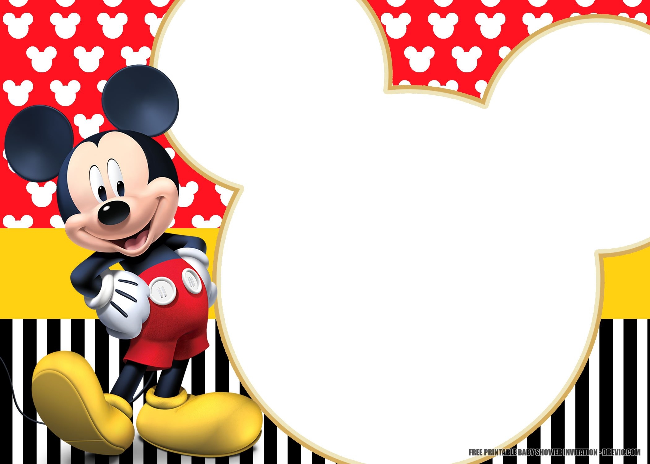 Free Printable Mickey Mouse Invitation Template Printable Templates