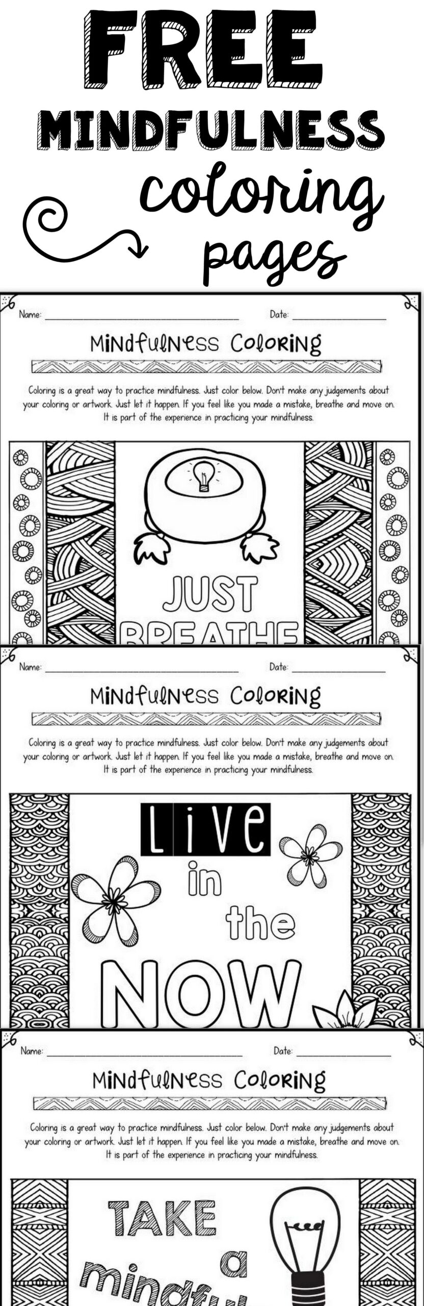 Free Printable Mindfulness Cards Printable Word Searches