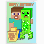 Free Printable Minecraft Birthday Card Minecraft Birt Vrogue co