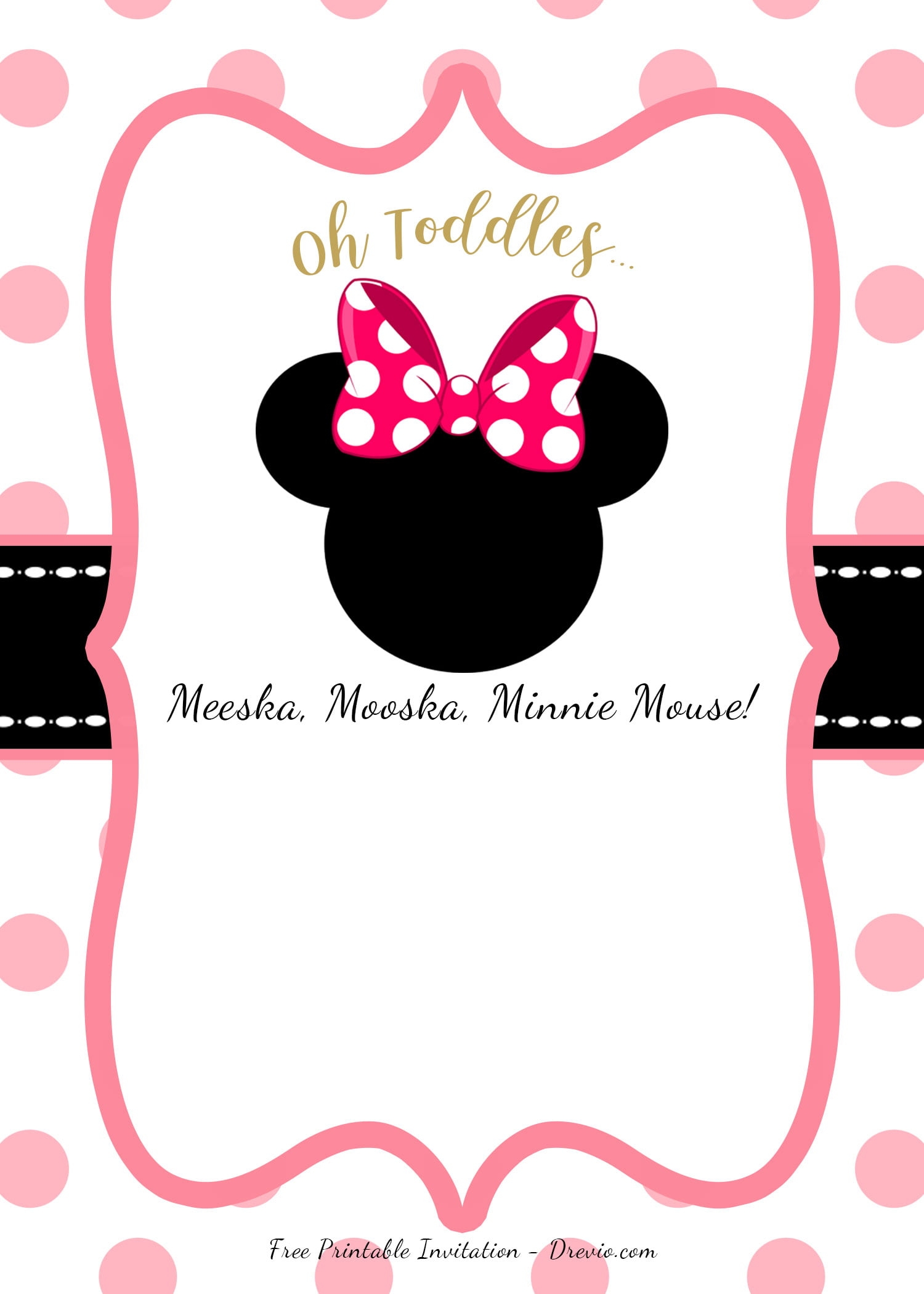 free invitation templates minnie mouse