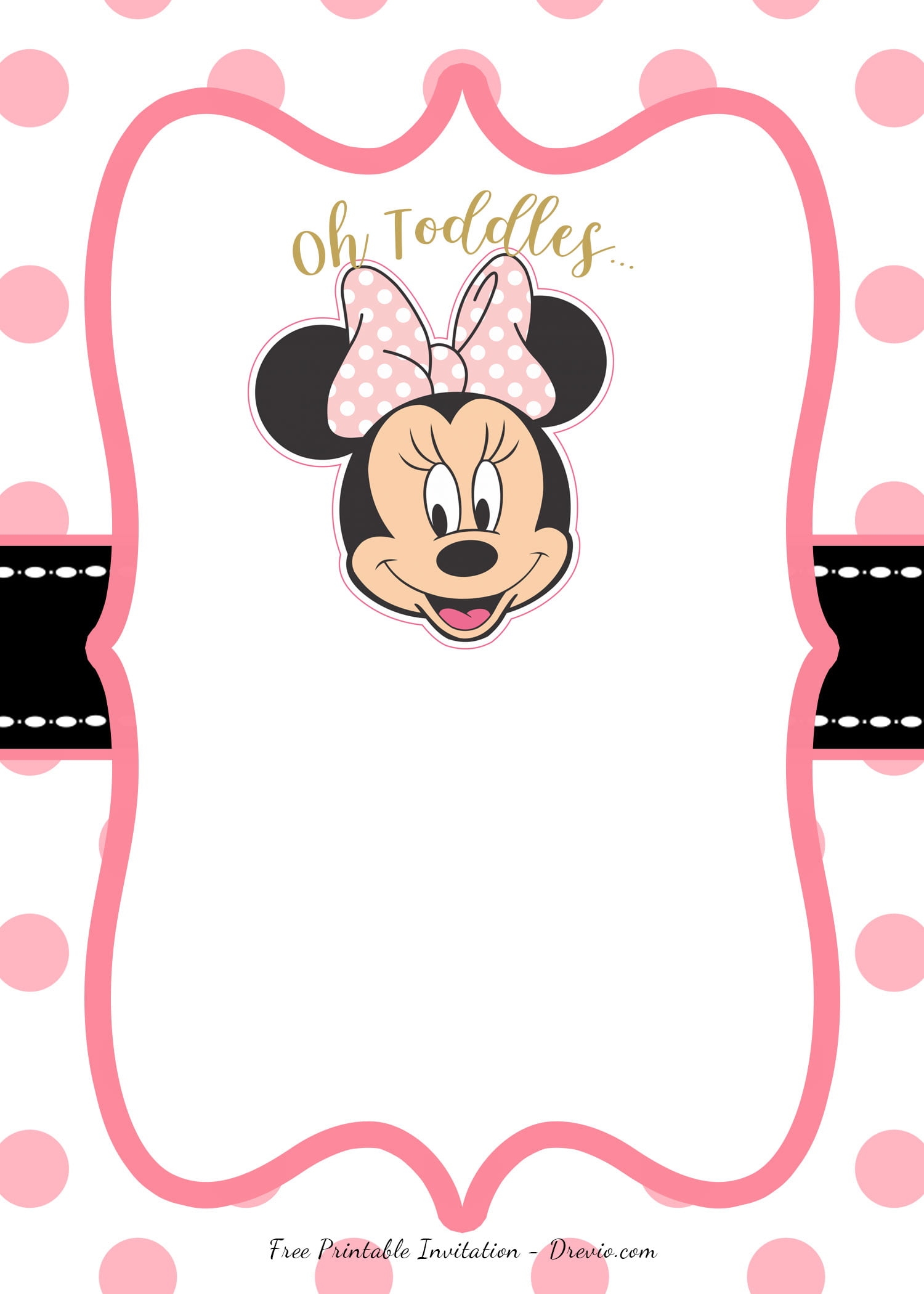 minnie mouse invitation template free