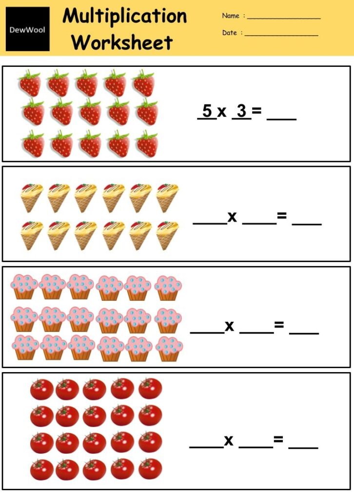 Free Printable Multiplication Worksheets 2nd Grade Worksheets Library