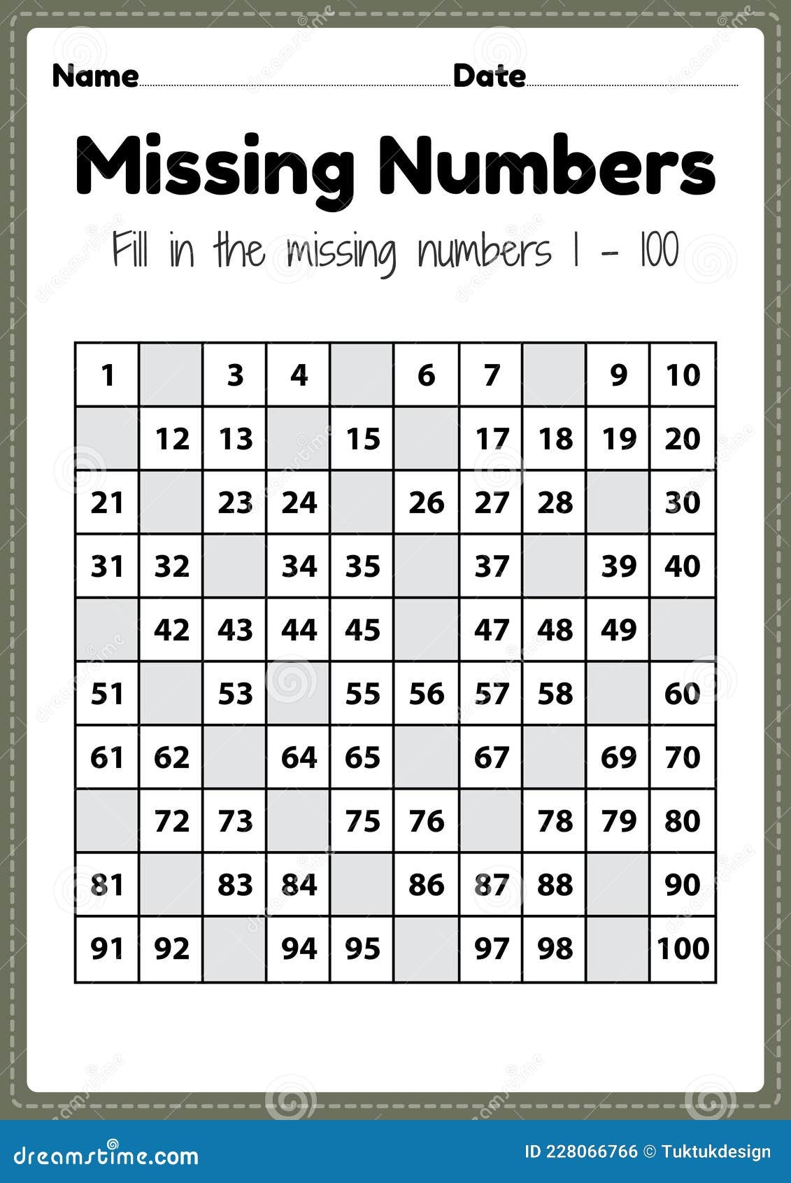 preschool numbers worksheets