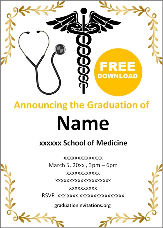 Free Printable Nursing Graduation Invitations Templates Graduation