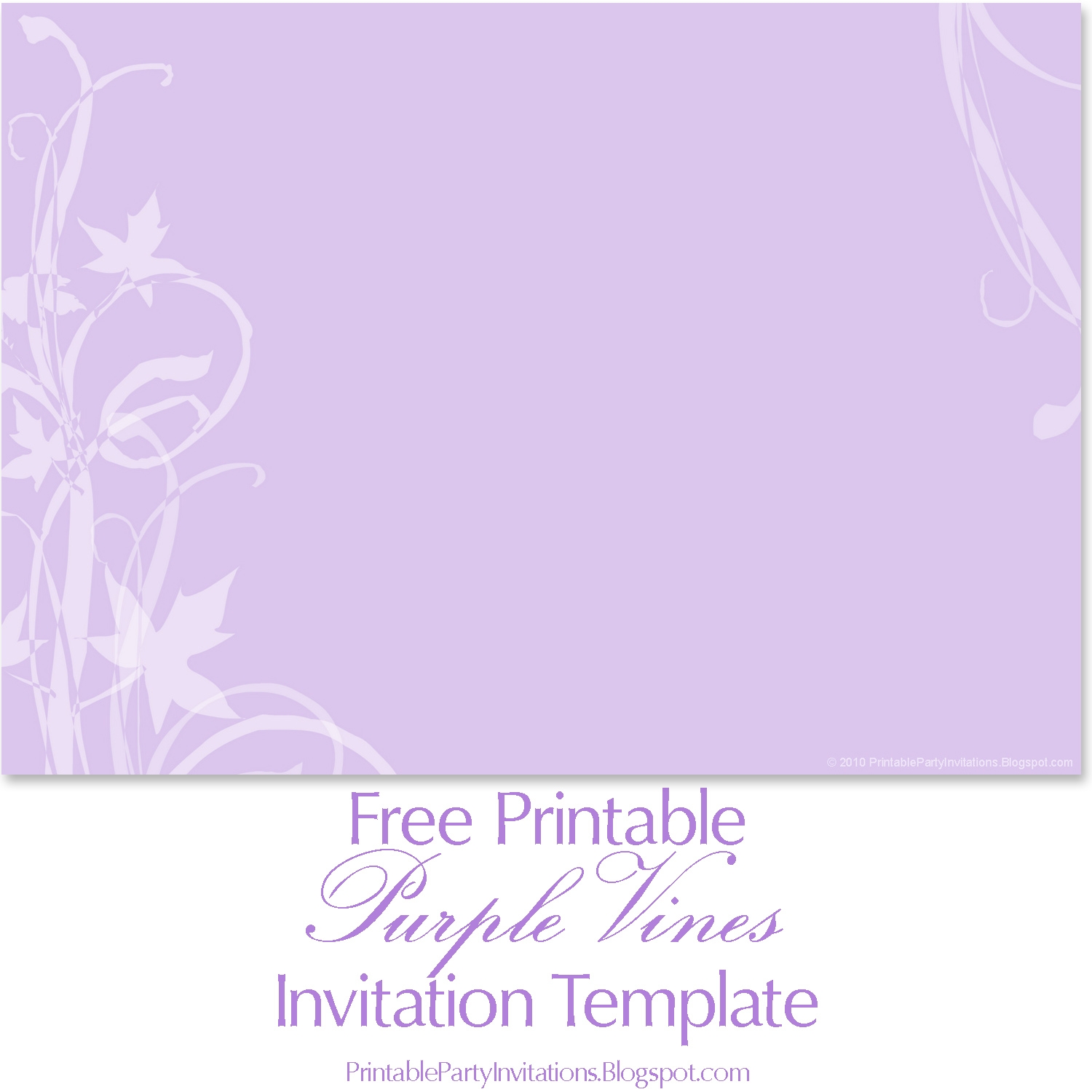 purple invitation template free