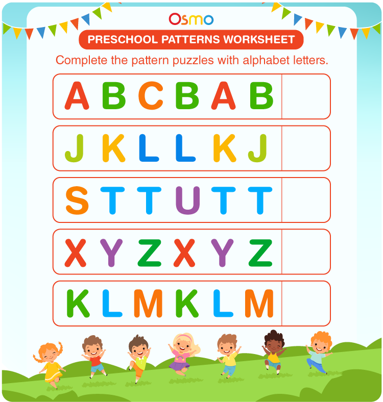 preschool pattern worksheets
