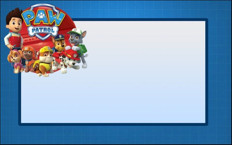 paw patrol invitation template free