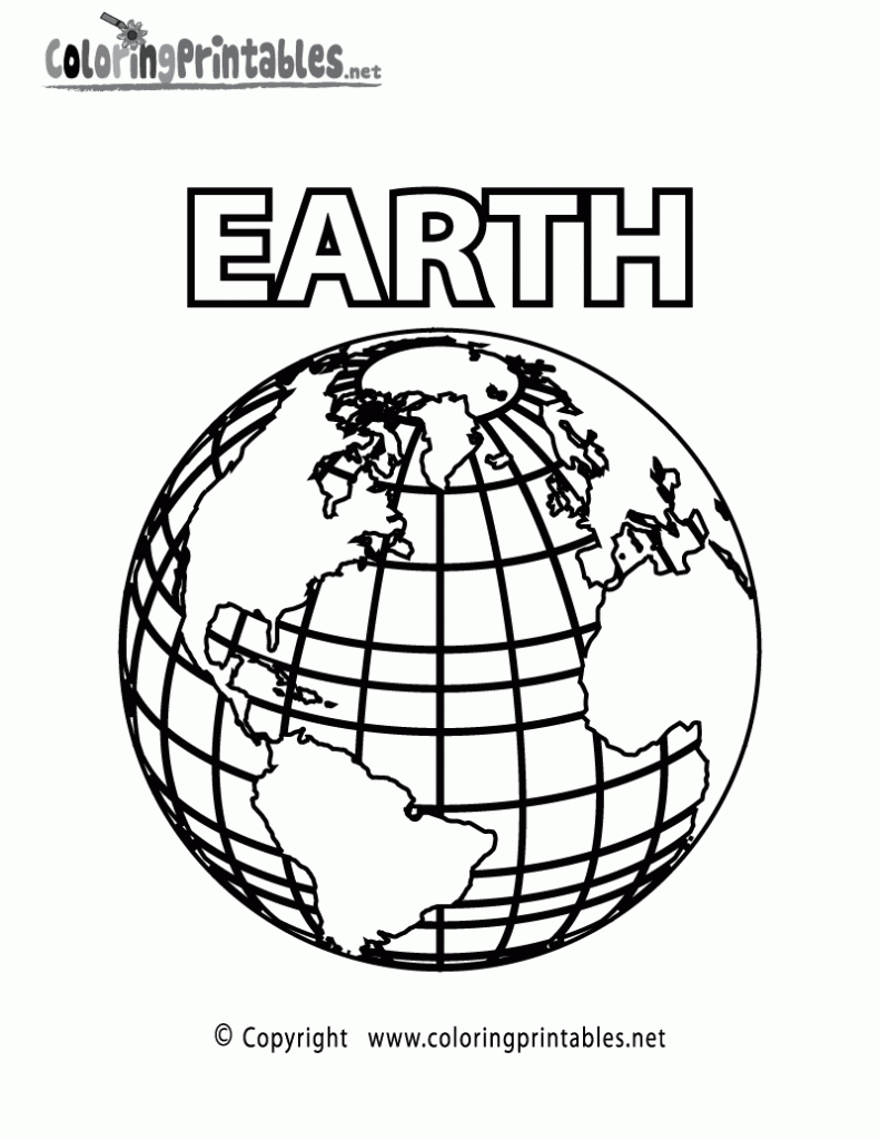 Free Printable Planet Earth Coloring Page