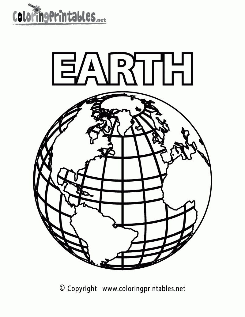 Free Printable Planet Earth Coloring Page