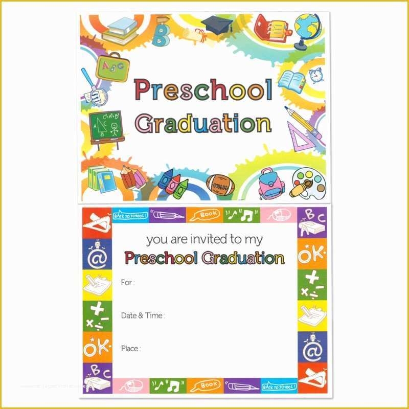 free preschool graduation invitation templates for word