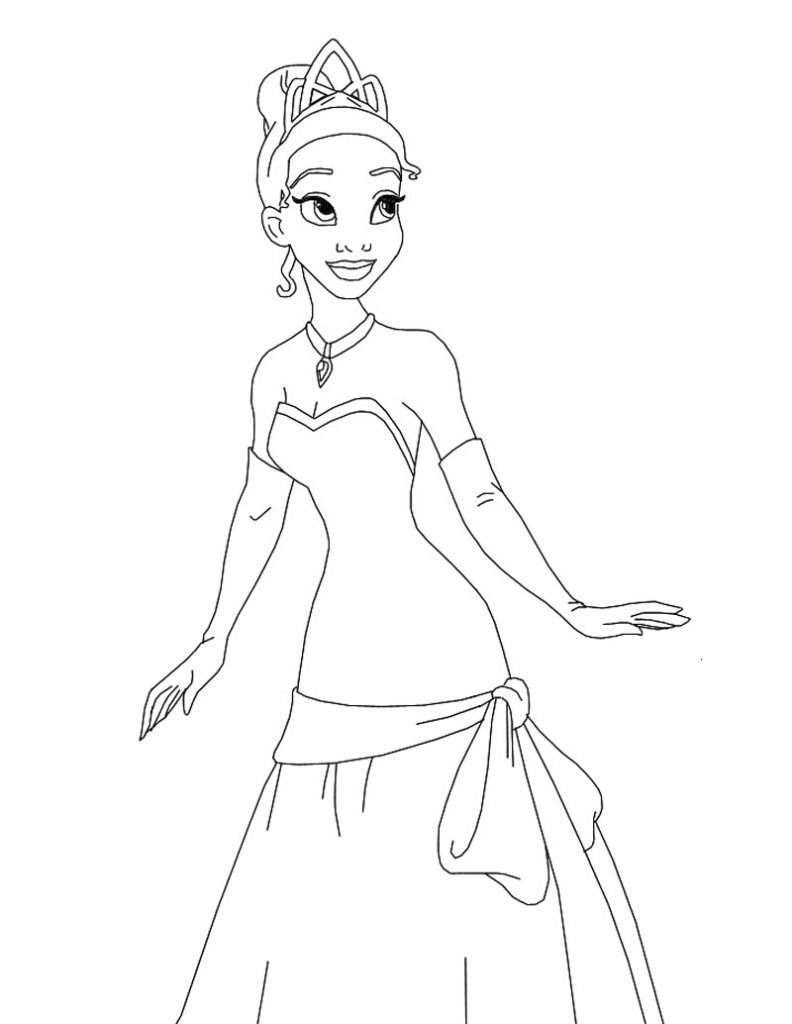 Coloring Pages Princess Tiana