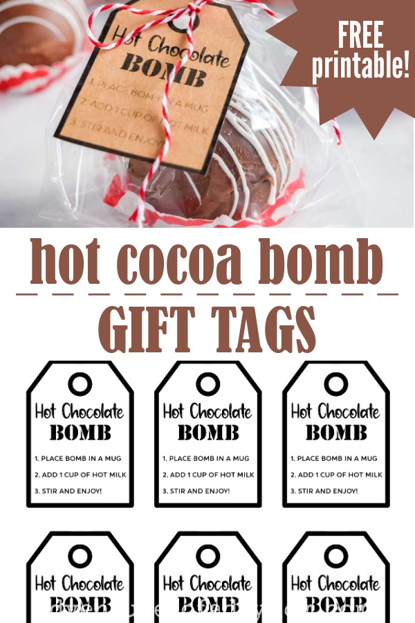 hot chocolate bomb instruction cards printable