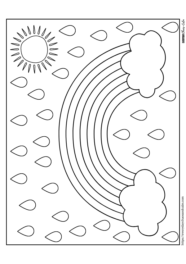 Free Printable Rainbow Coloring Pages Worksheets Library