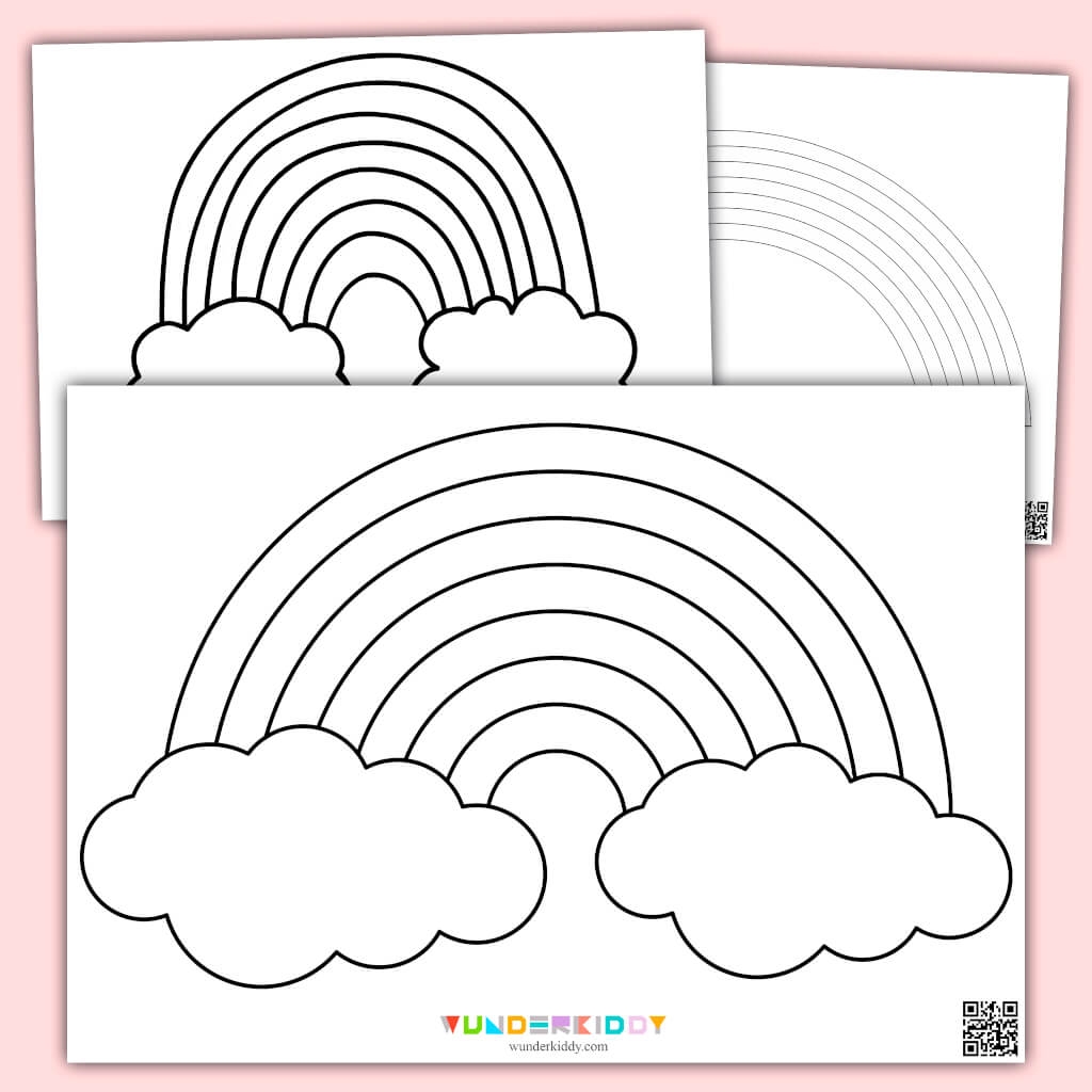 printable rainbow craft template