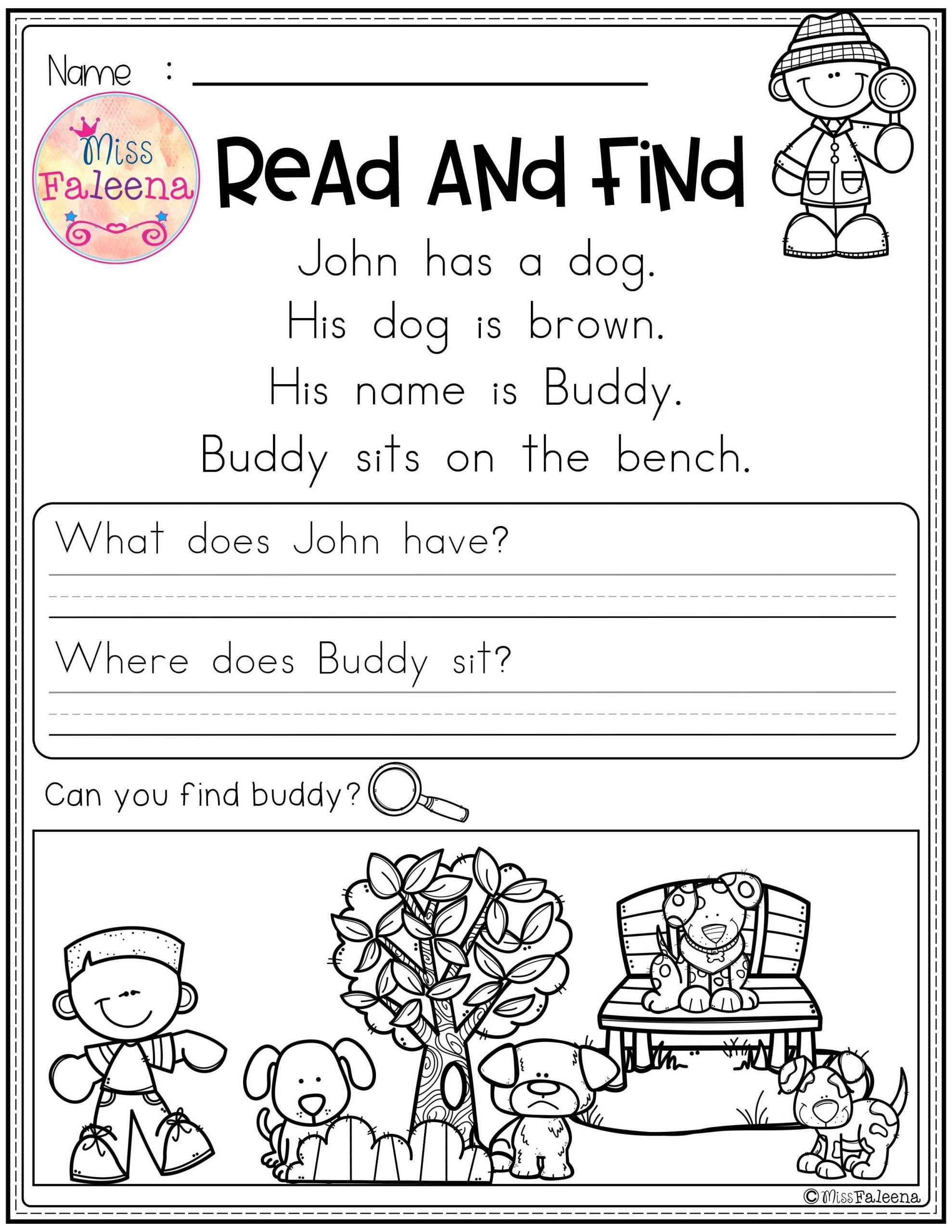 free reading worksheets