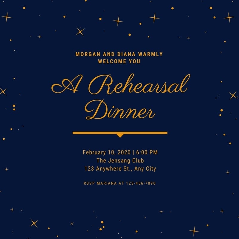 Free Printable Rehearsal Dinner Invitation Templates Canva