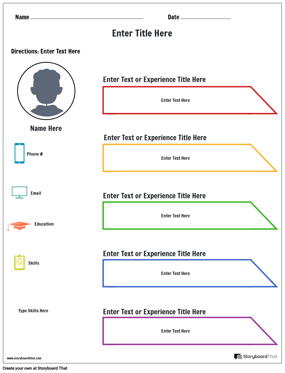 Free Printable Resume Worksheet Templates Worksheets Library