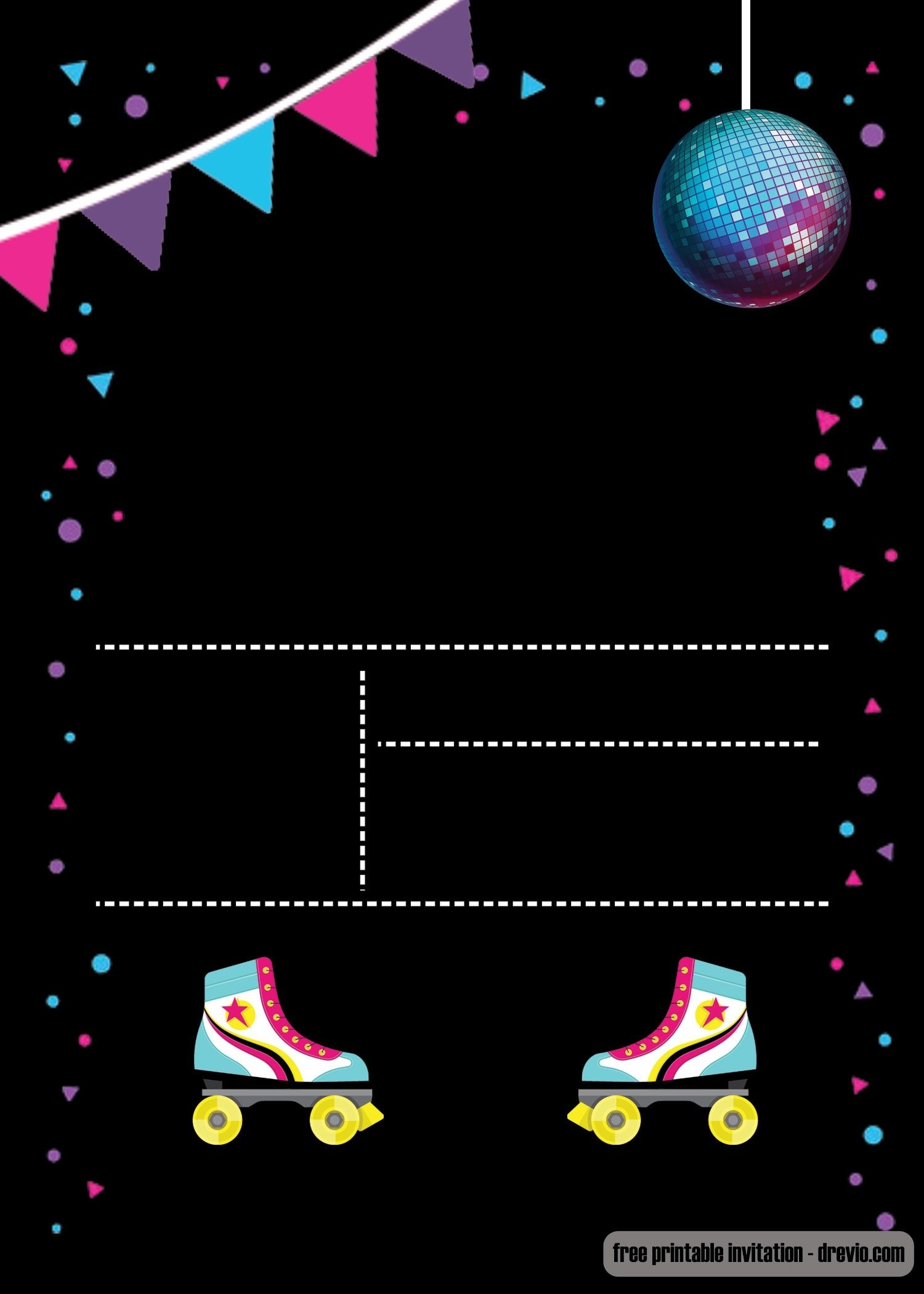 roller skate party invite template