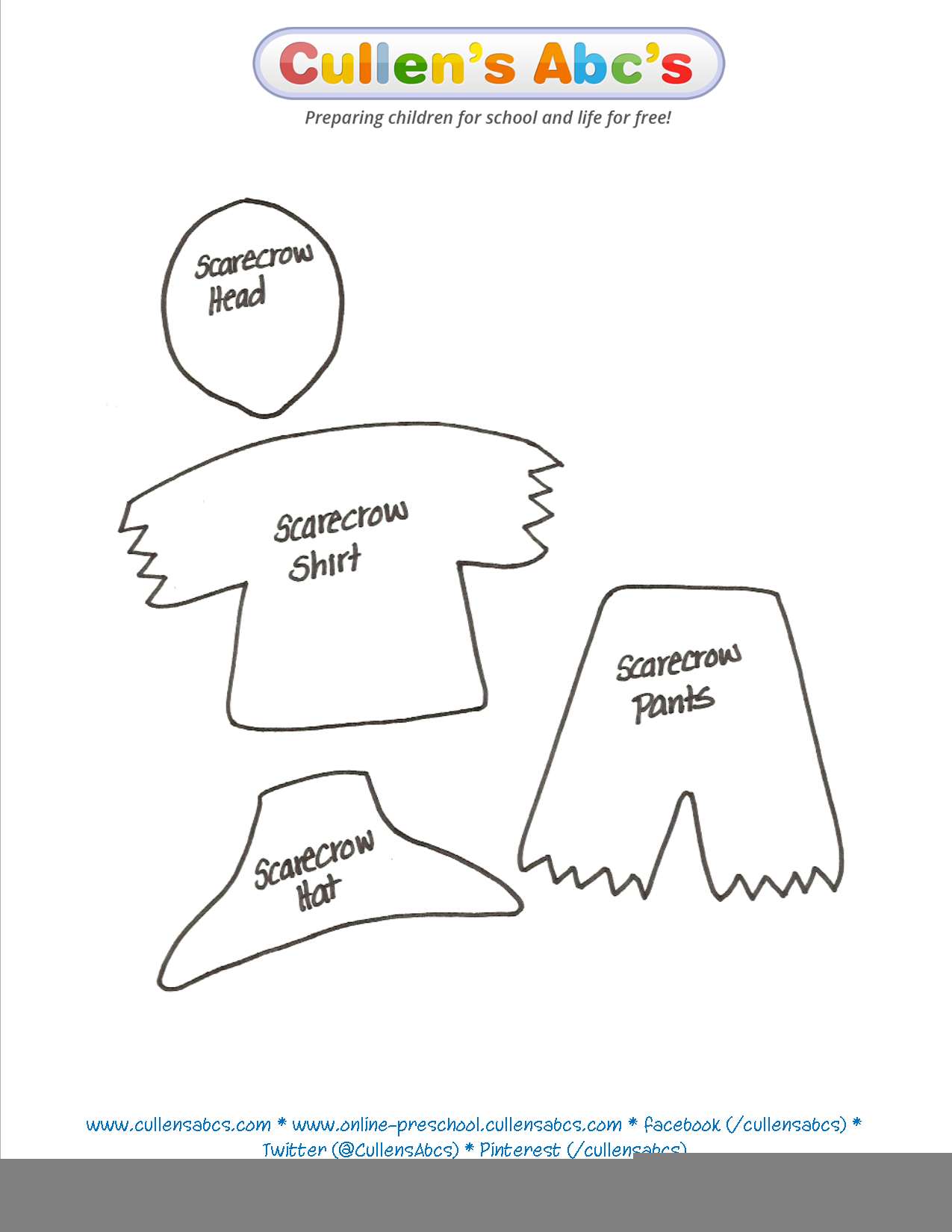 Free Printable Scarecrow Coloring Pages For Kids Clip Art Free 