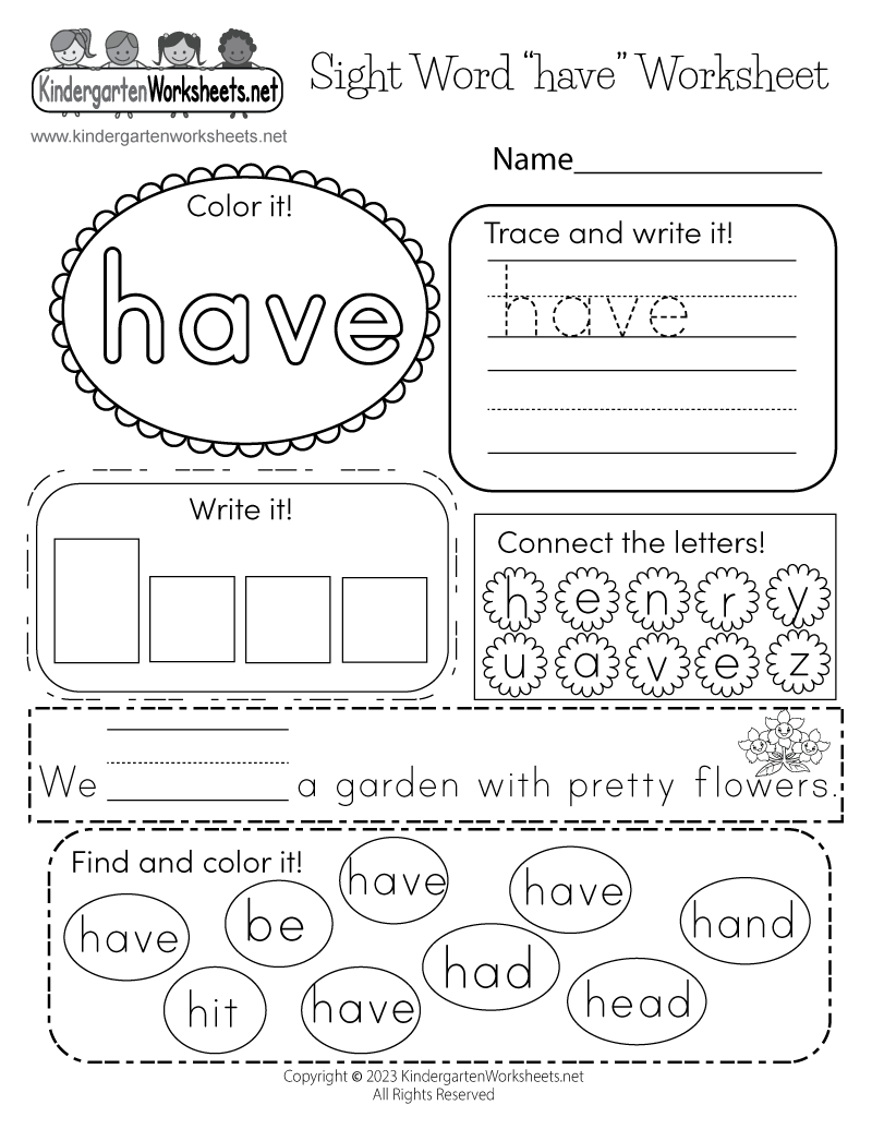 printable worksheet