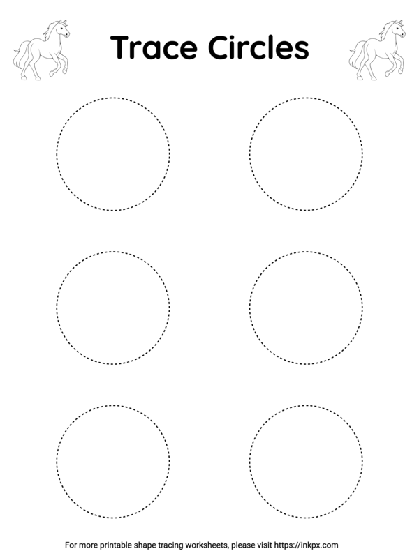 Free Printable Simple Circle Shape Tracing Worksheet InkPx 