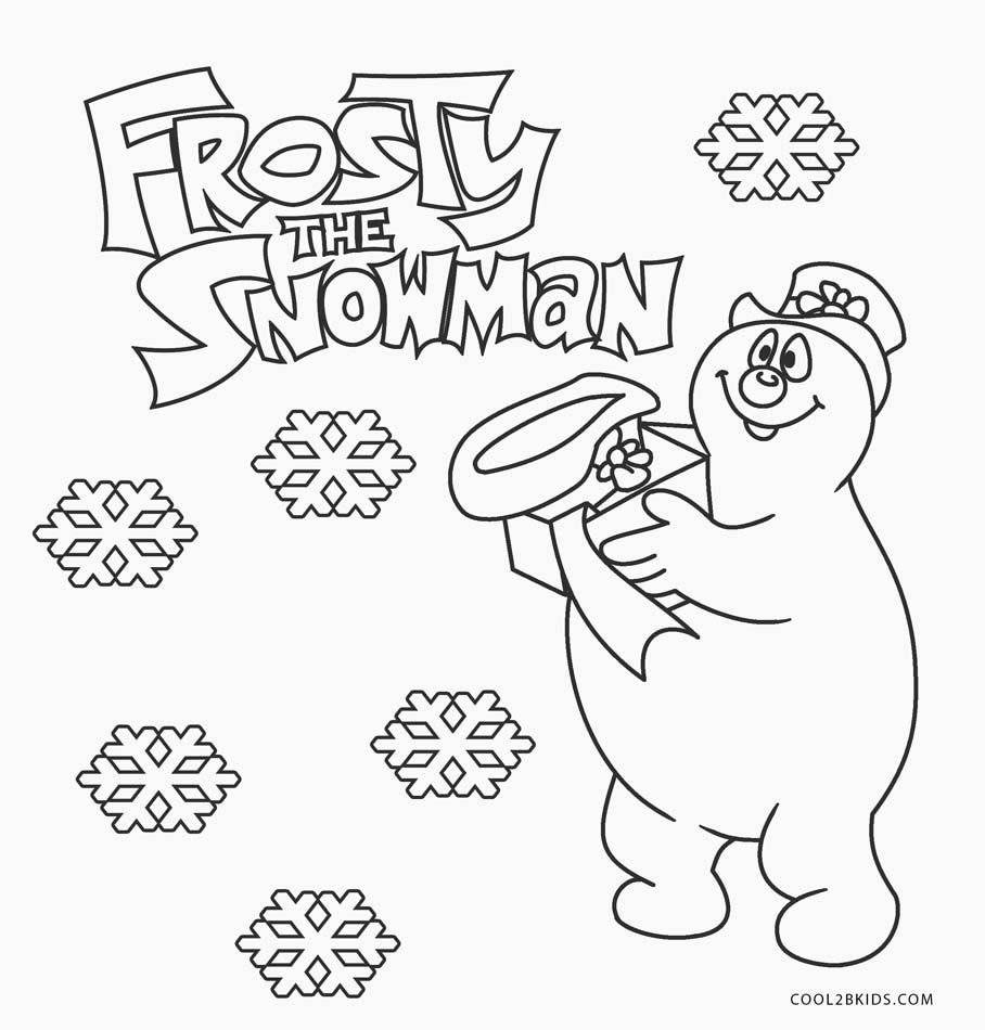 free snowman coloring pages