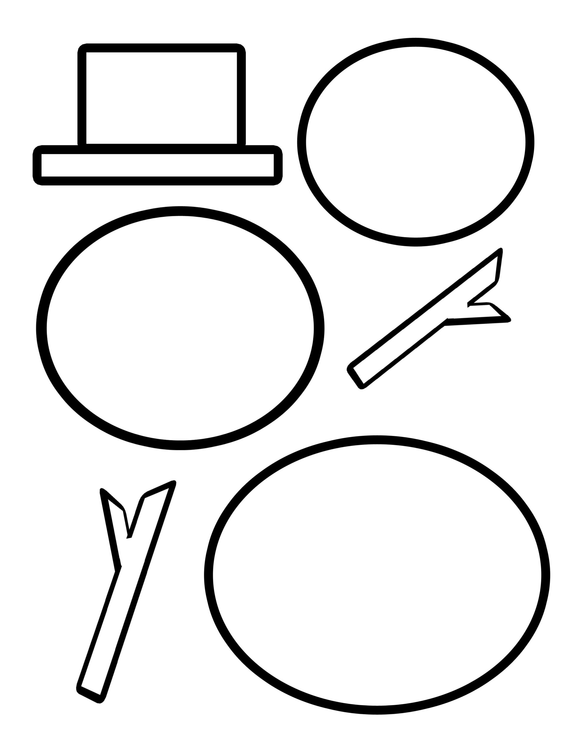 snowman template printable pdf free download