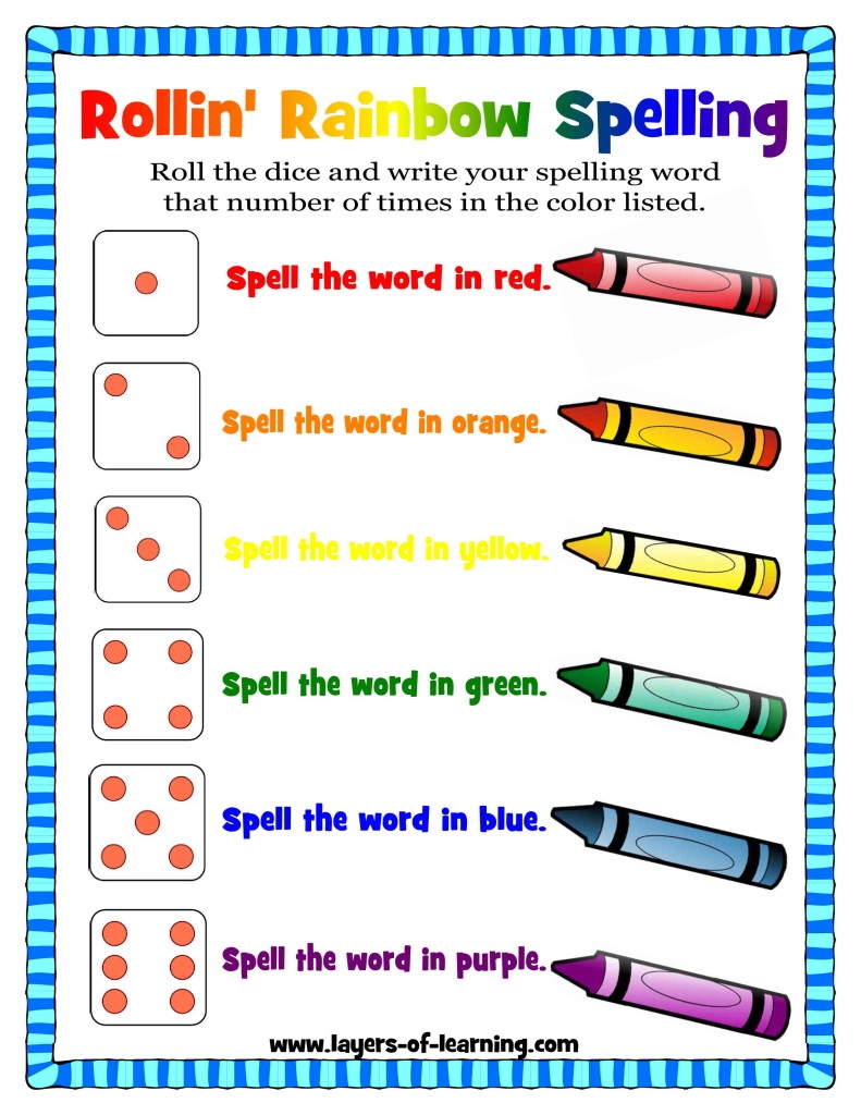 FREE Printable Spelling Game